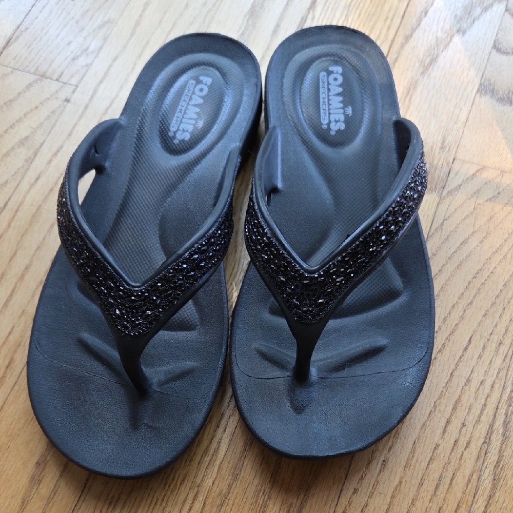 Skechers Black Sparkle Sandals